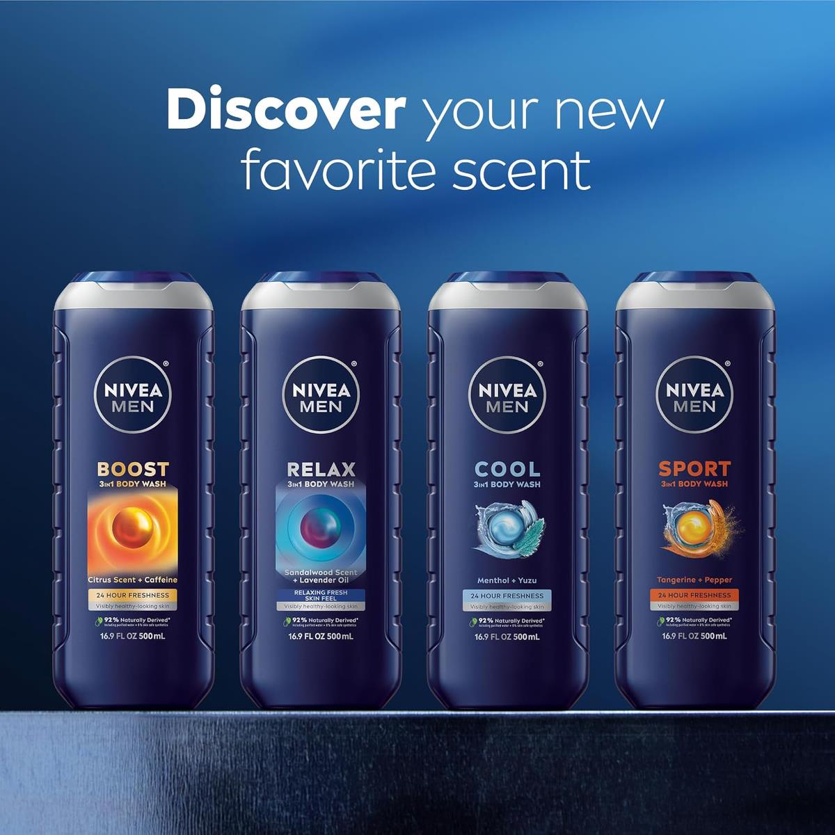 Nivea Men Cool 3-in-1 Body Wash - BeHope