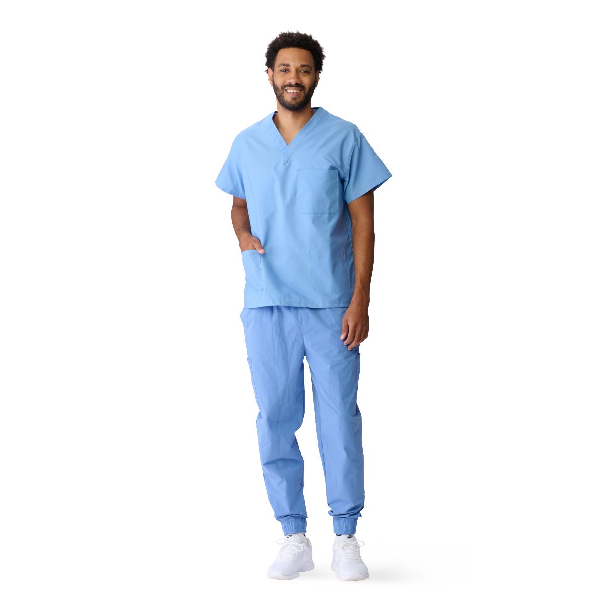 AngelStat Unisex Reversible Scrub Tops with Medline Color Coding (Style 610)