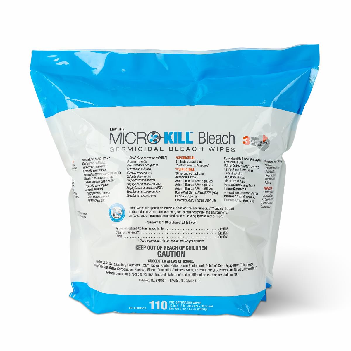 Micro-Kill Bleach Germicidal Bleach Wipes