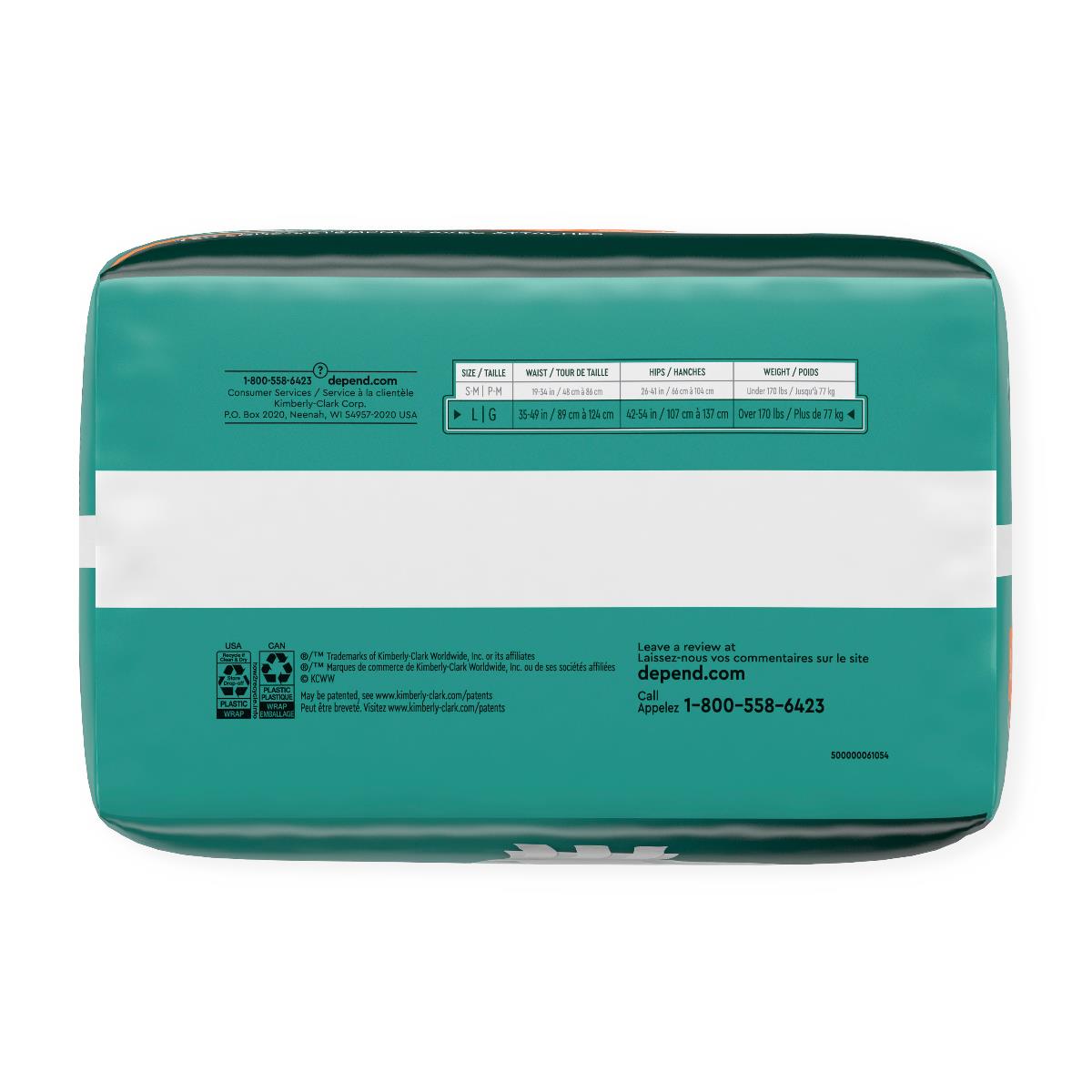 Depend Disposable Adult Incontinence Protection Briefs