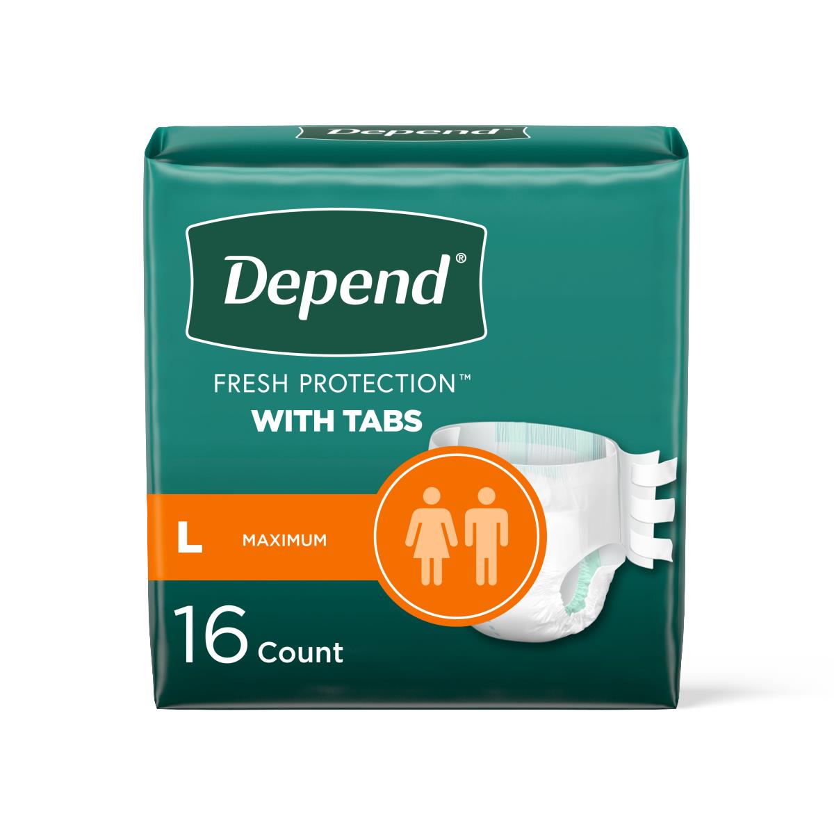 Depend Disposable Adult Incontinence Protection Briefs
