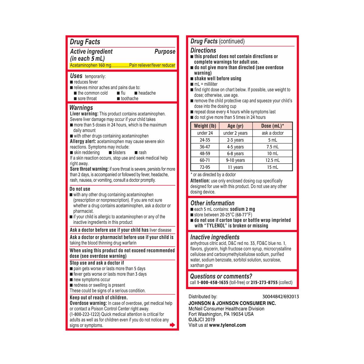 Tylenol Children's Pain + Fever Oral Suspension - BeHope