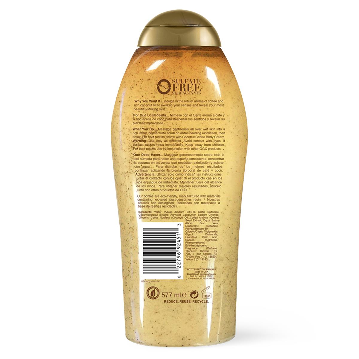 Ogx Sensitive+ Rose Water And Pink Sea Salt Wash And Scrub - BeHope