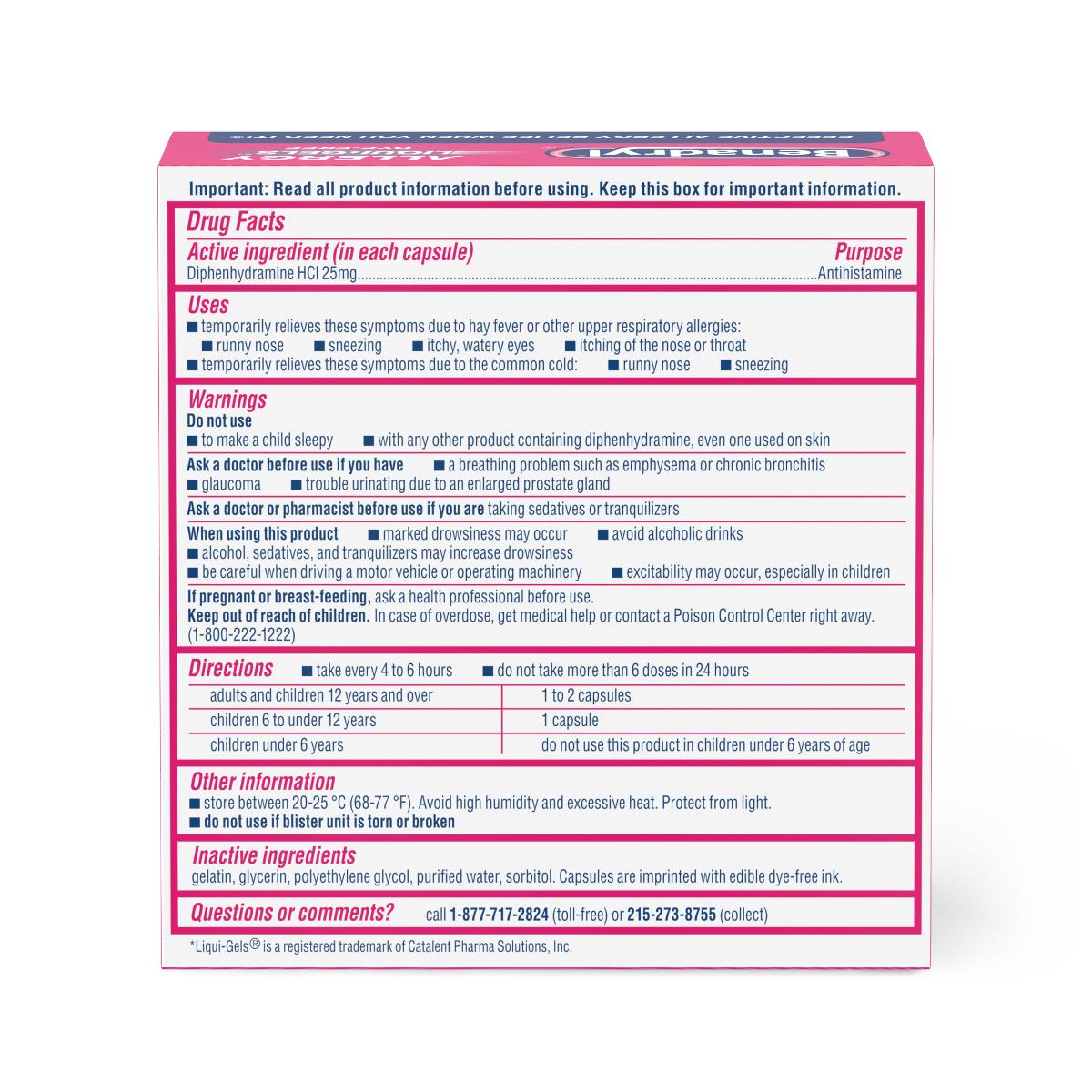 Benadryl Allergy Liqua-Gels Capsules