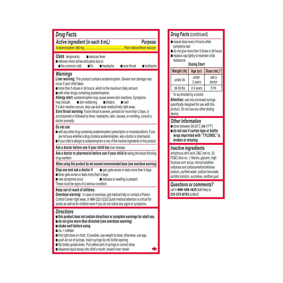 Tylenol Children's Pain + Fever Oral Suspension - BeHope
