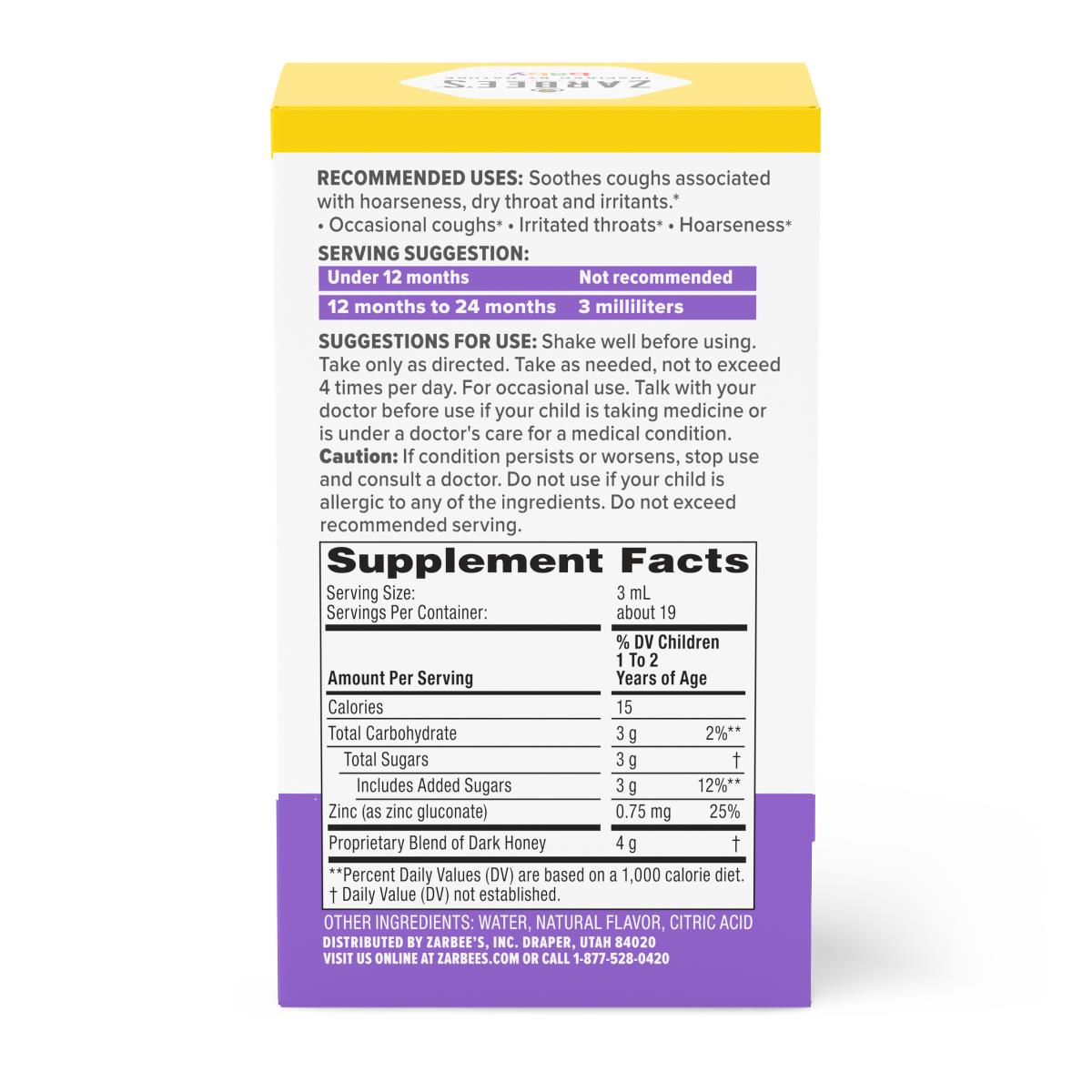 Zarbees Complete Cough Syrup + Immune Support - BeHope
