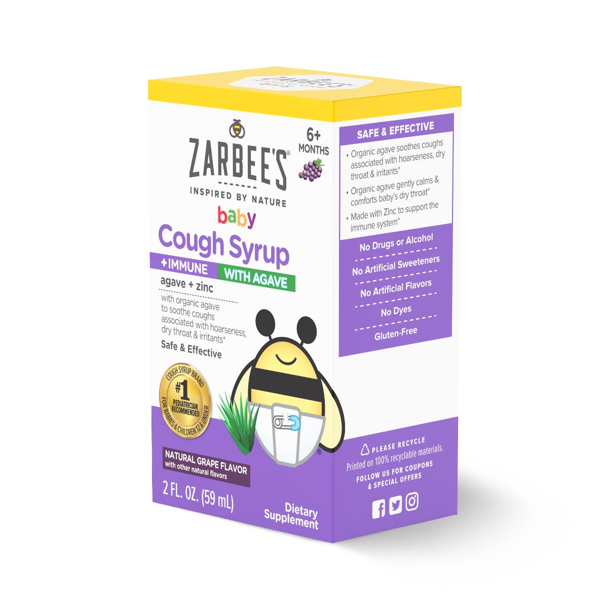 Zarbees Complete Cough Syrup + Immune Support - BeHope