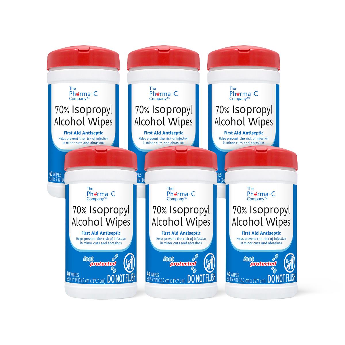 The Pharma-C Company 70% Isopropyl Alcohol First Aid Antiseptic Wipes, Value Size