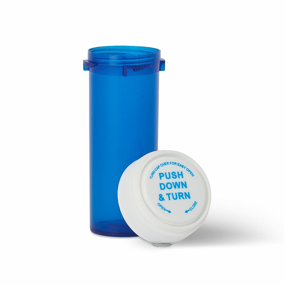Medline Amber Prescription Vials with Reversible Cap