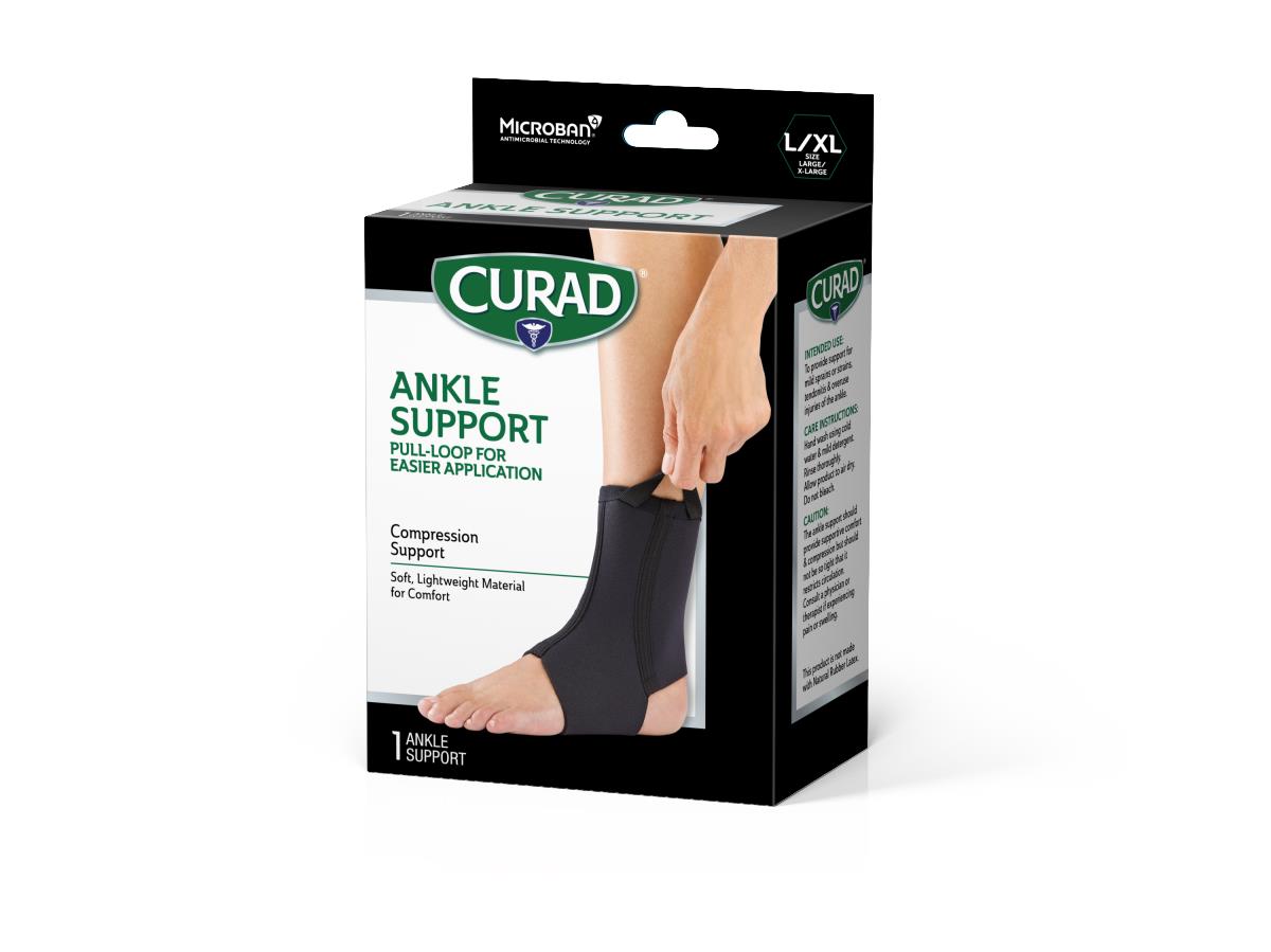 CURAD Performance Series Neoprene Open Heel Ankle Supports