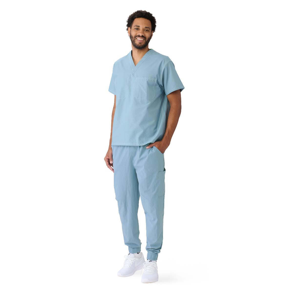 CottonCare Unisex 1-Pocket Scrub Tops for Hyperbaric Units (Style 658)
