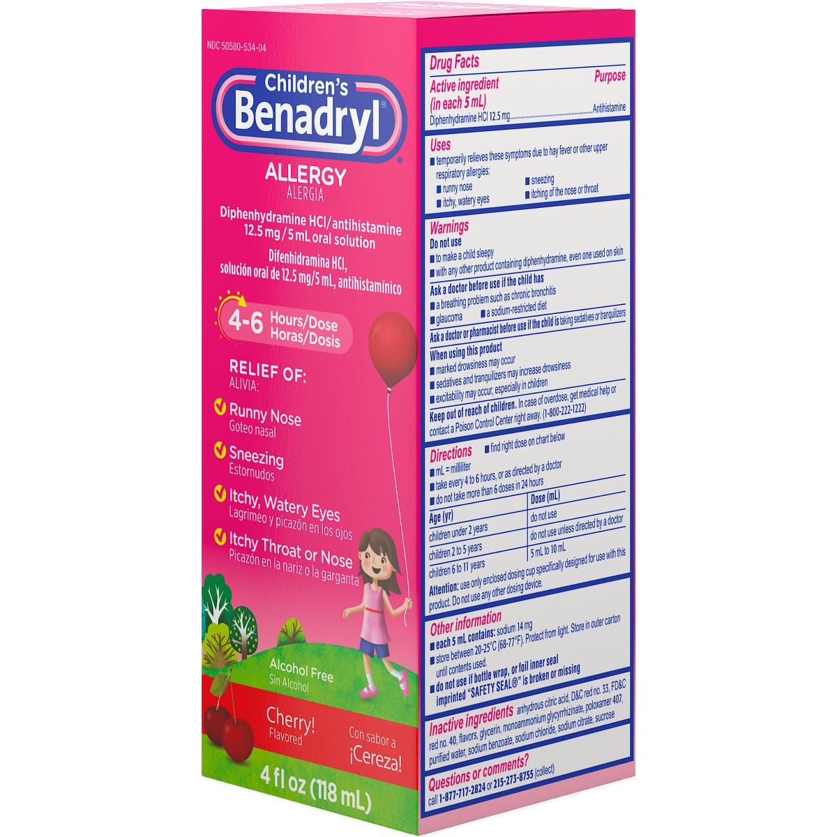 Children's Benadryl Allergy Liquid - BeHope