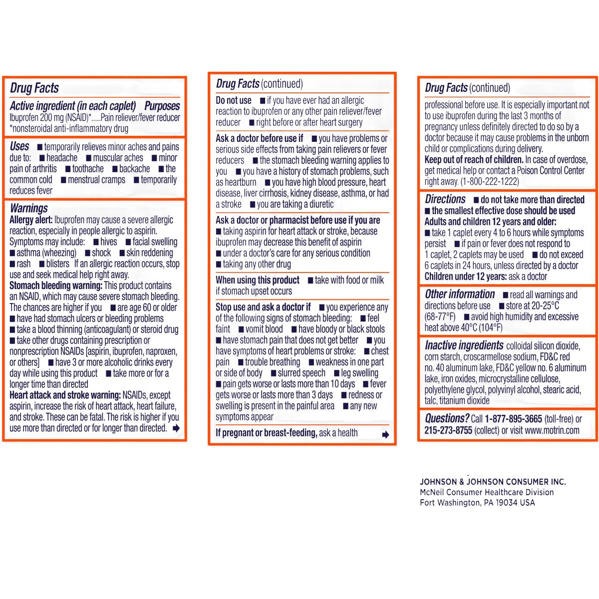Motrin Coated Caplets