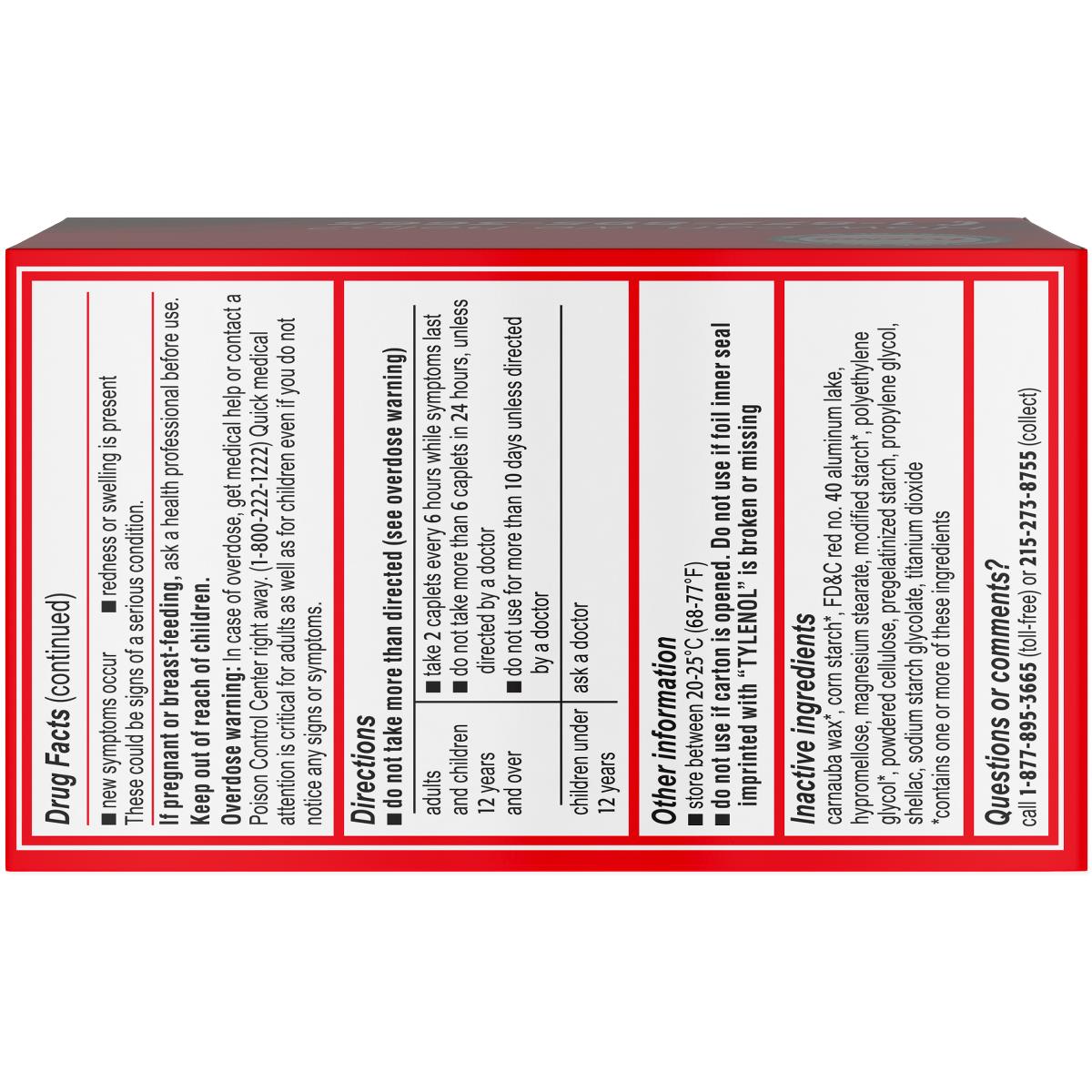 Tylenol Extra-strength Acetaminophen Caplets - BeHope