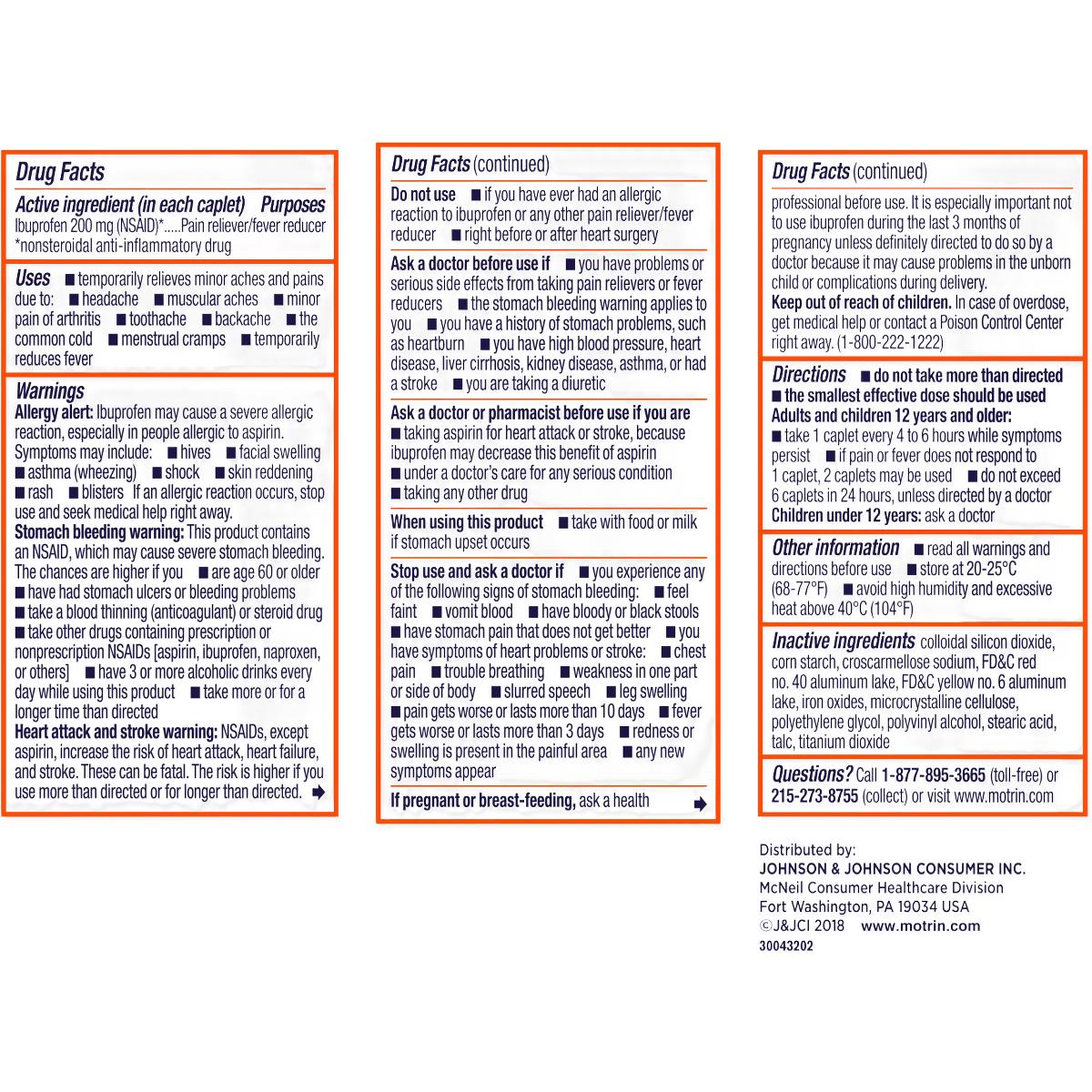 Motrin Ib Ibuprofen Pain Reliever - BeHope