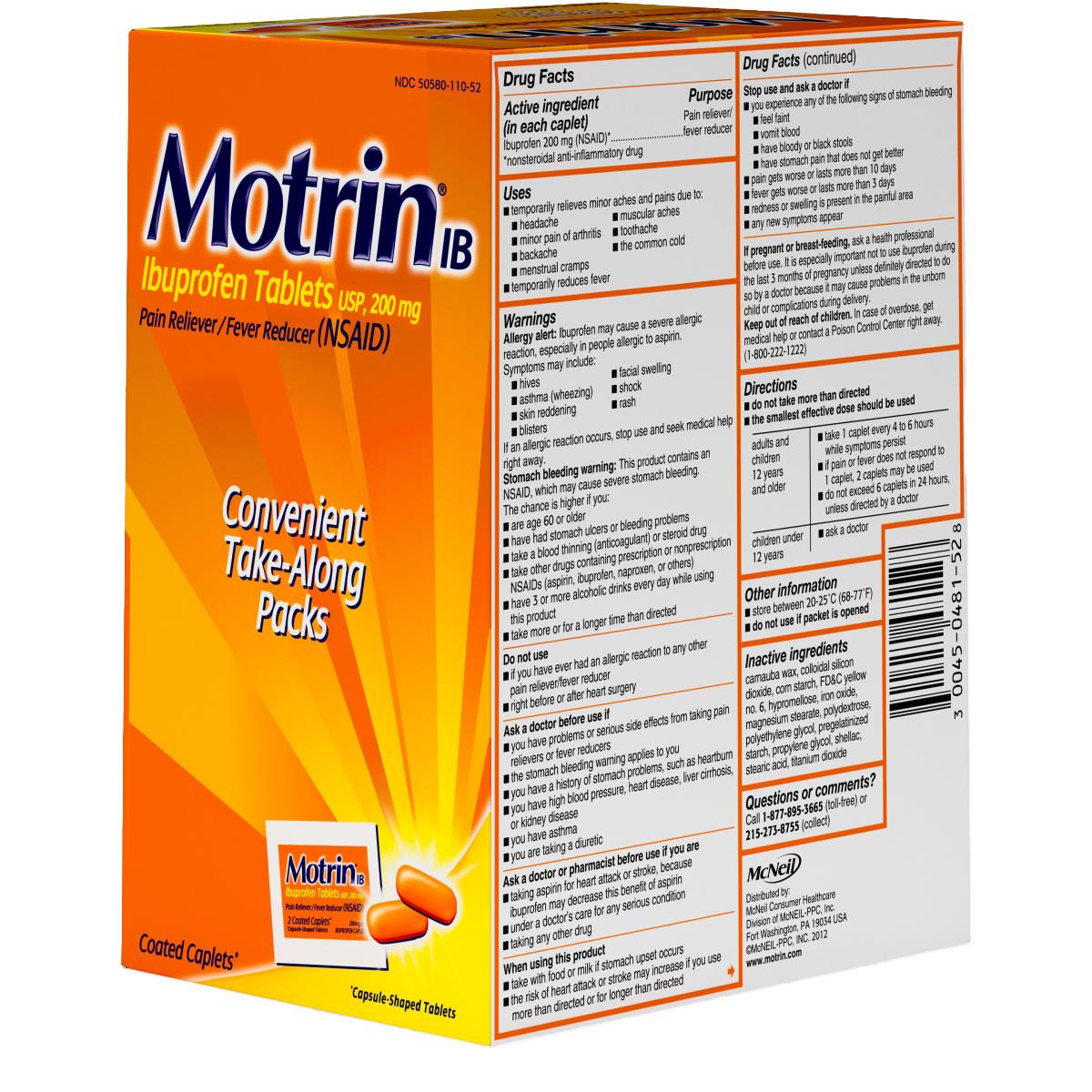 Motrin Ib Ibuprofen Pain Reliever - BeHope