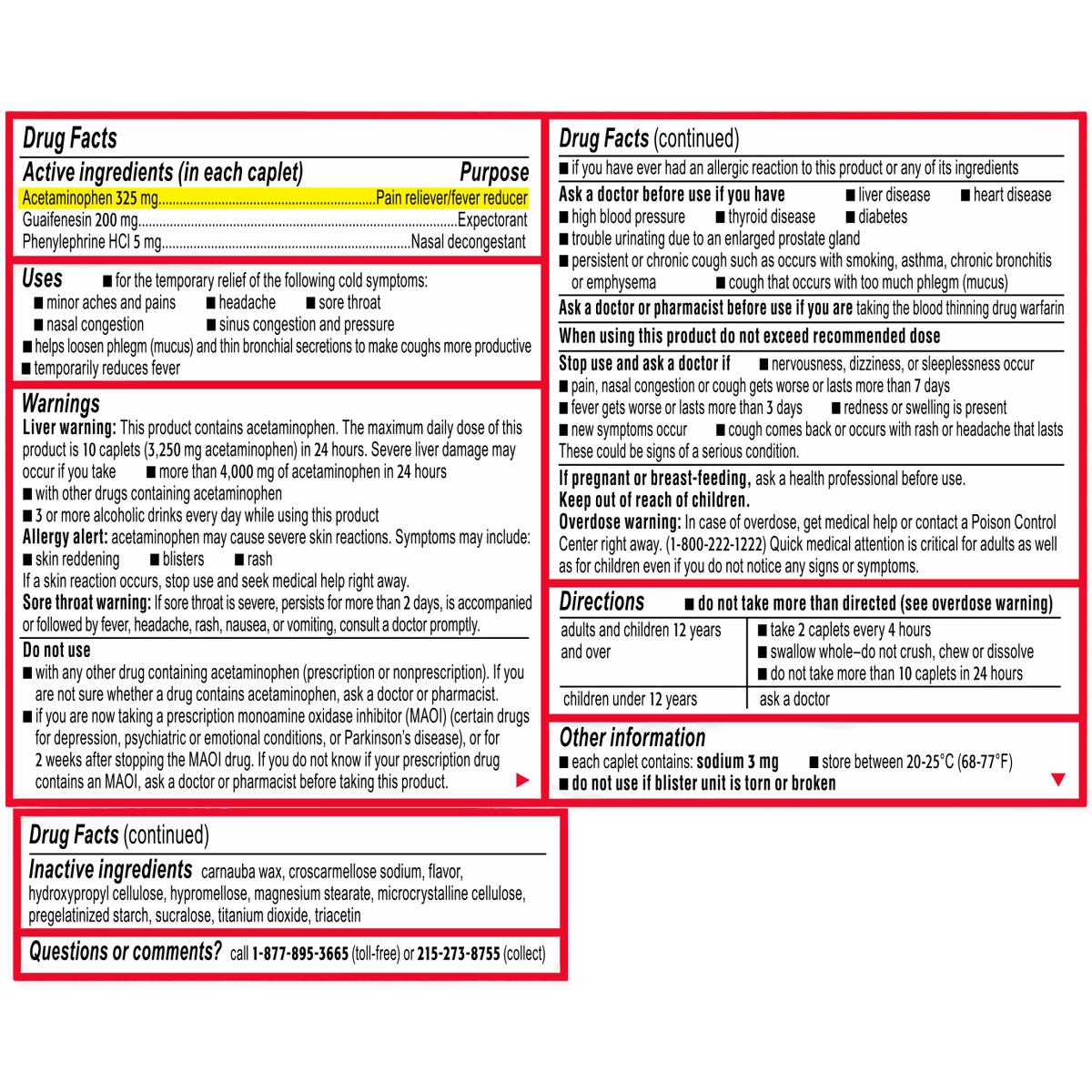 Tylenol Severe Cold + Head Congestion Caplets - BeHope