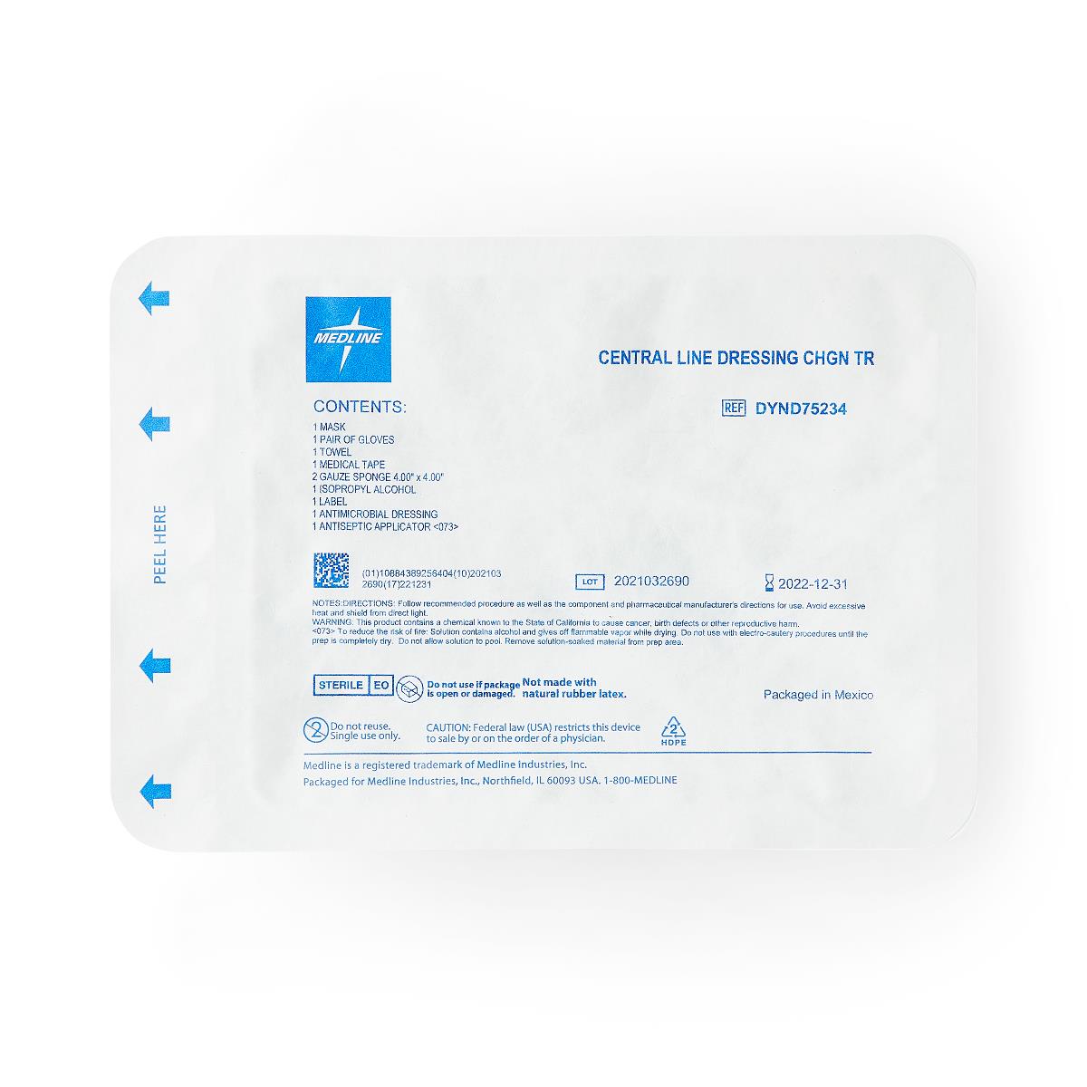 Medline Central Line Dressing Trays