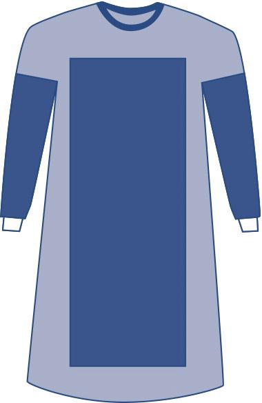 Sterile Poly-Reinforced Aurora Surgical Gown with Set-In Sleeves