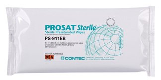 Surface Disinfectant Cleaner PROSAT® Sterile™ Premoistened Cleanroom Manual Pull Wipe 30 Count Soft Pack Alcohol Scent Sterile - BeHope