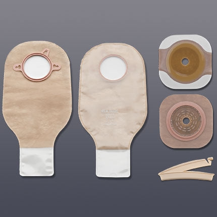 Ileostomy / Colostomy Pouch New Image™ Two-Piece System 12 Inch Length Flat, Trim to Fit Up to 1-3/4 Inch Stoma Drainable - BeHope
