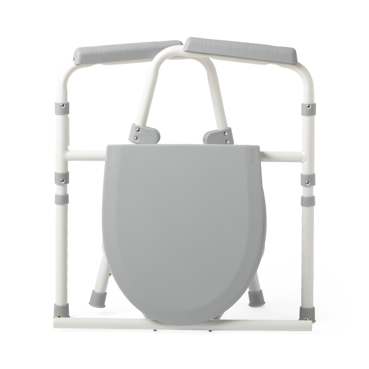 Medline Standard Steel Commode, alternative view highlighting specific features.