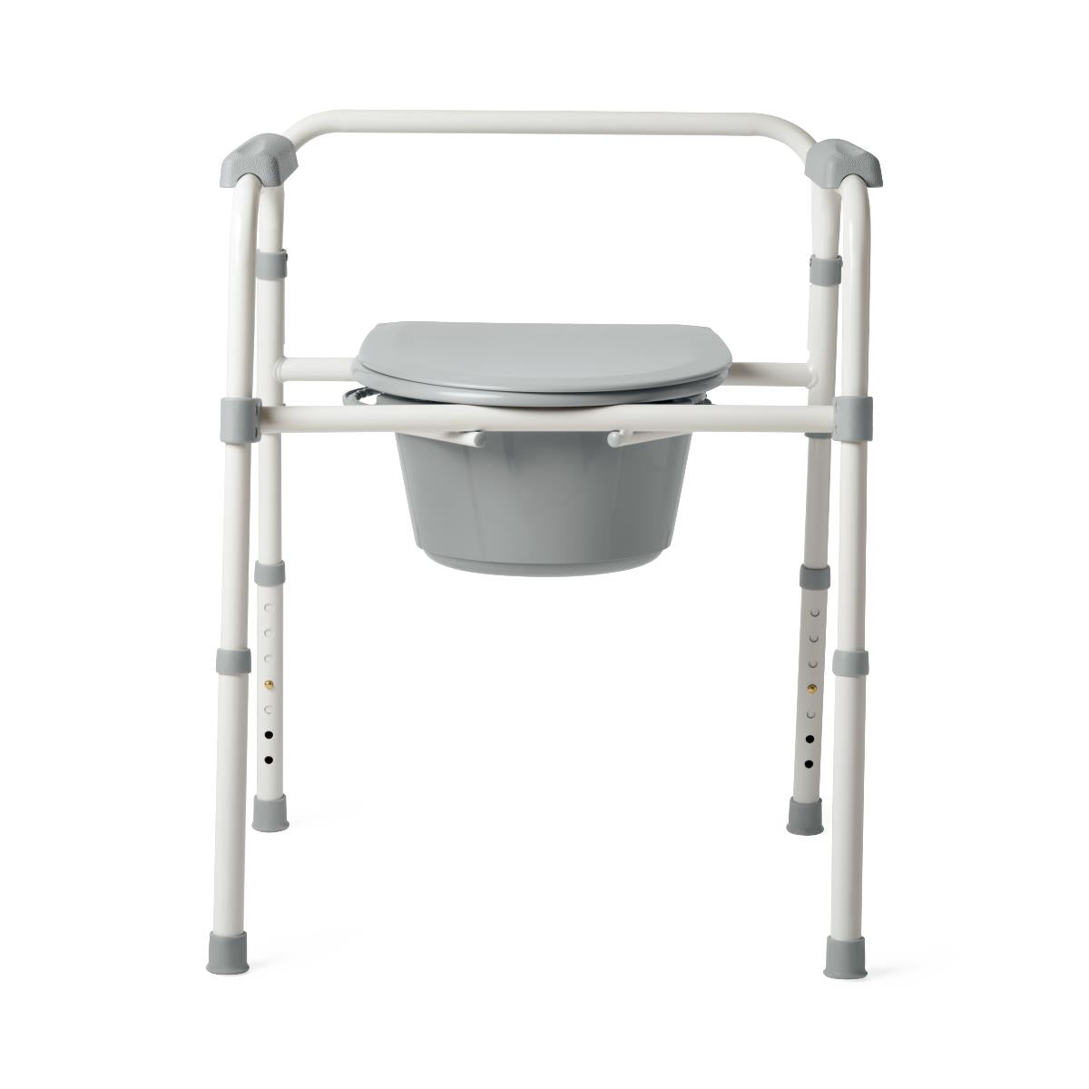 Medline Standard Steel Commode, lifestyle shot or in-use demonstration.