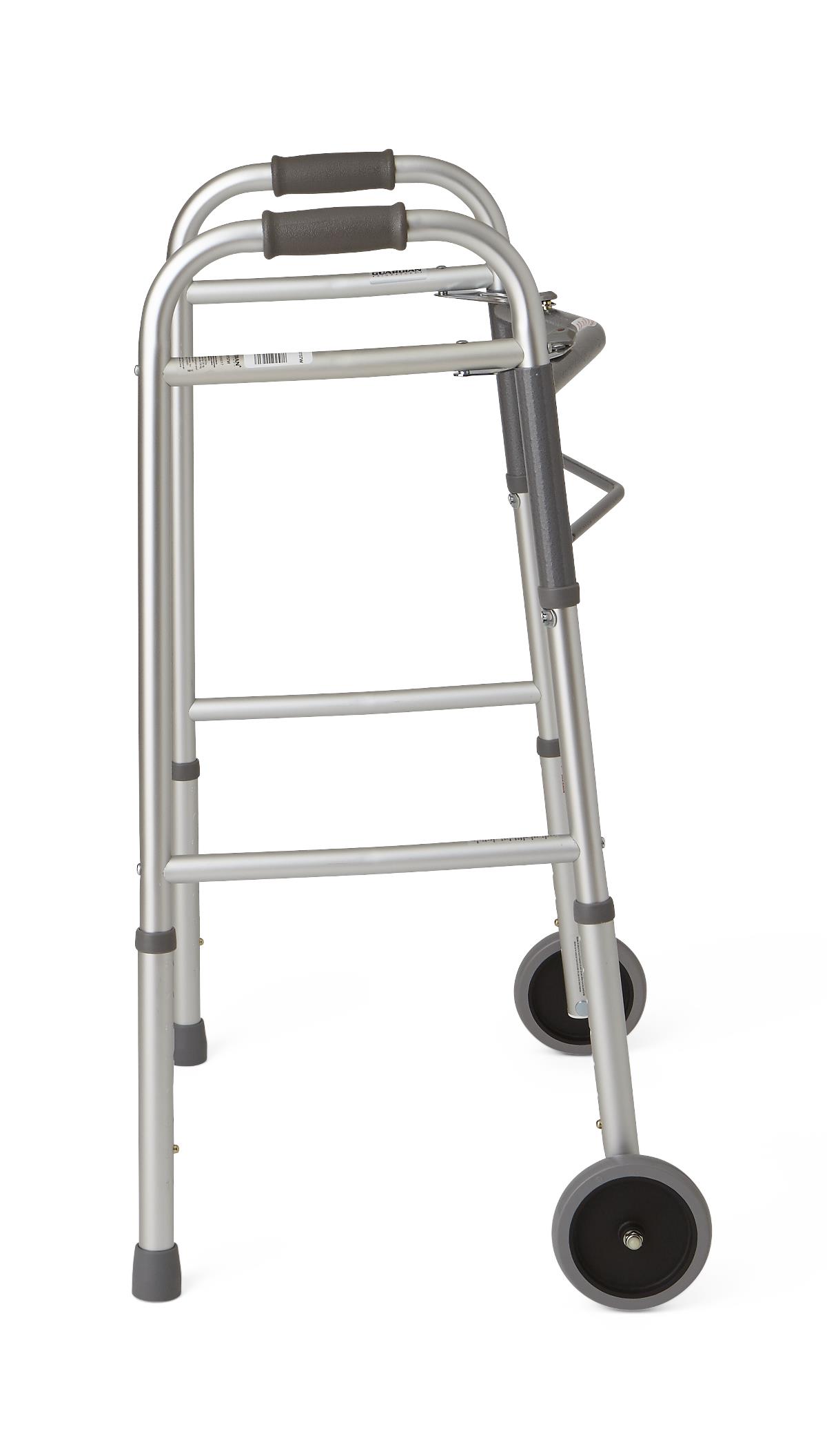 Medline Two-button Folding Walkers With 5" Wheels - BeHope