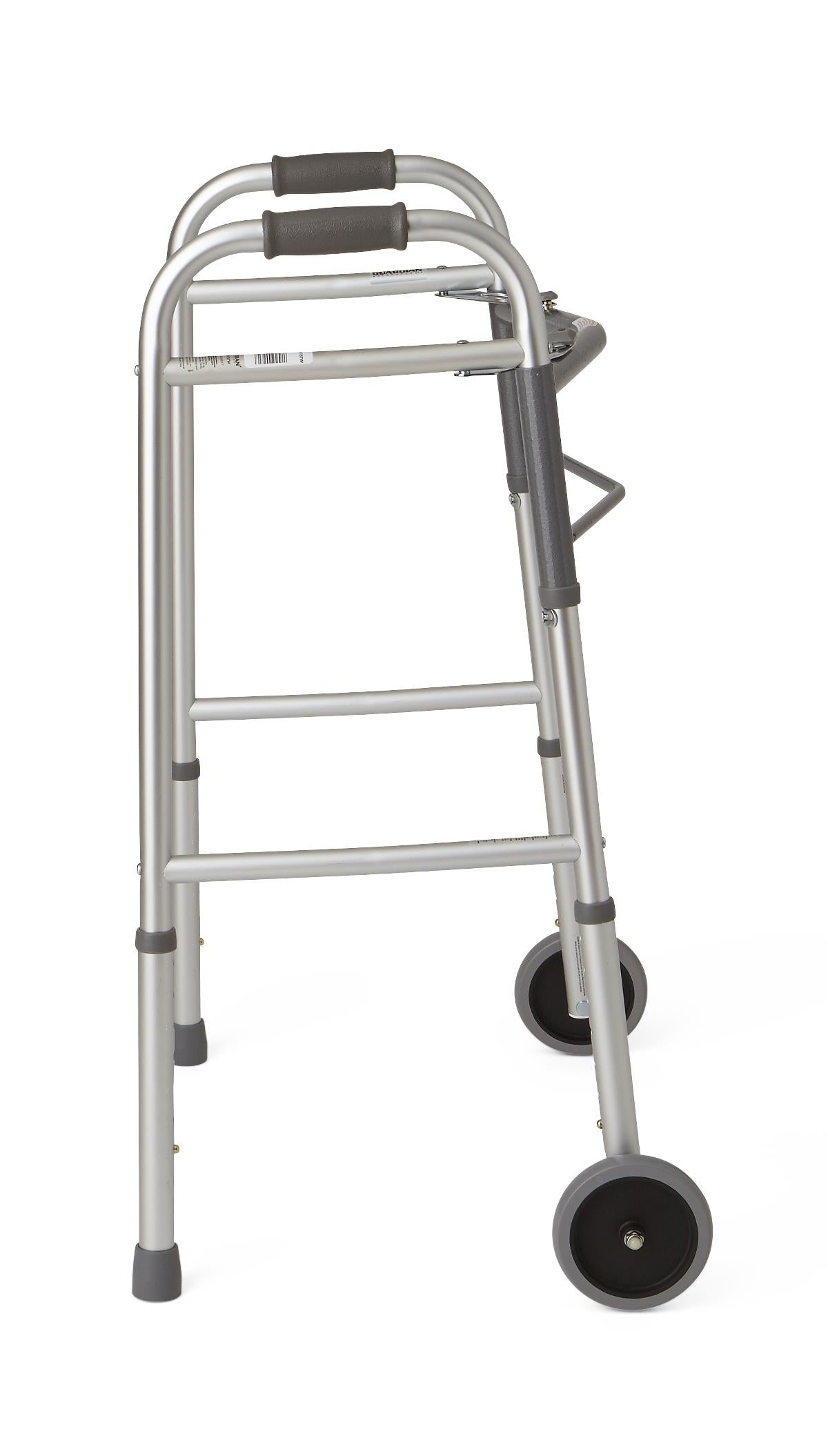 Medline Two-button Folding Walkers With 5" Wheels - BeHope