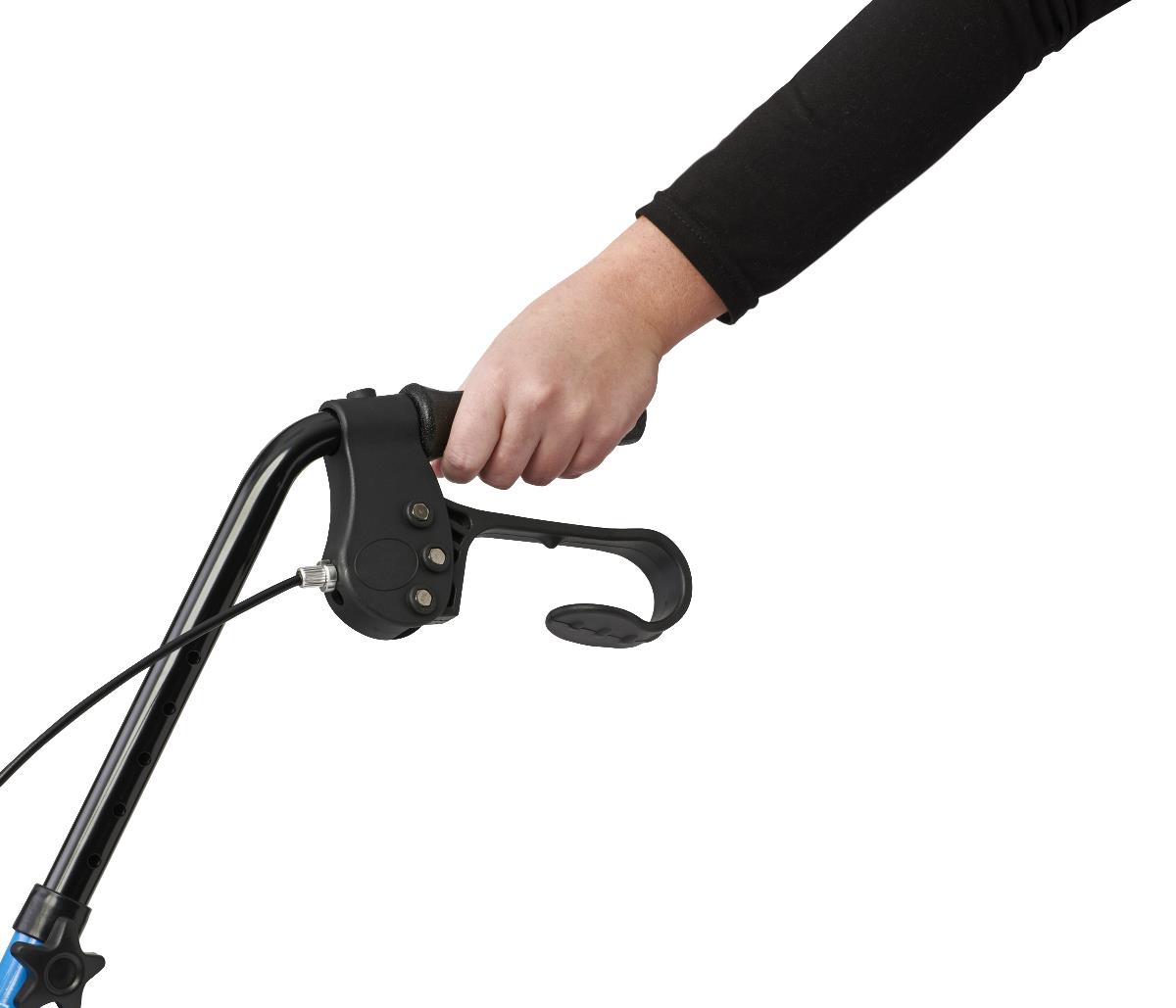 Medline Basic Steel Rollator with detailed view of features.