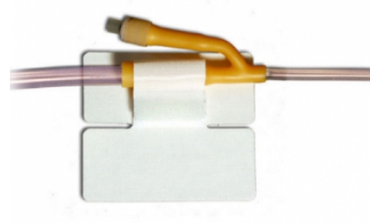 Holder, Tube Cath-secure™ Single Hook And Loop Tab, Hypoallergenic Tape, Butterfly Design - Behope