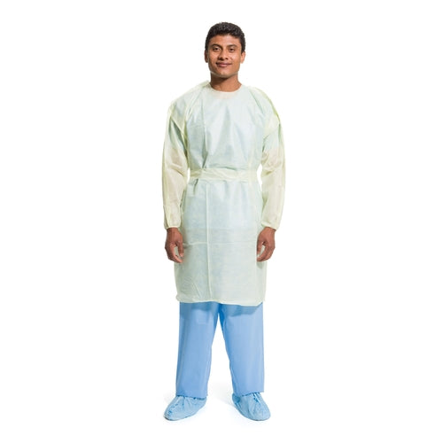 Protective Procedure Gown Halyard Basics Yellow Nonsterile Aami Level 2 Disposable - Behope