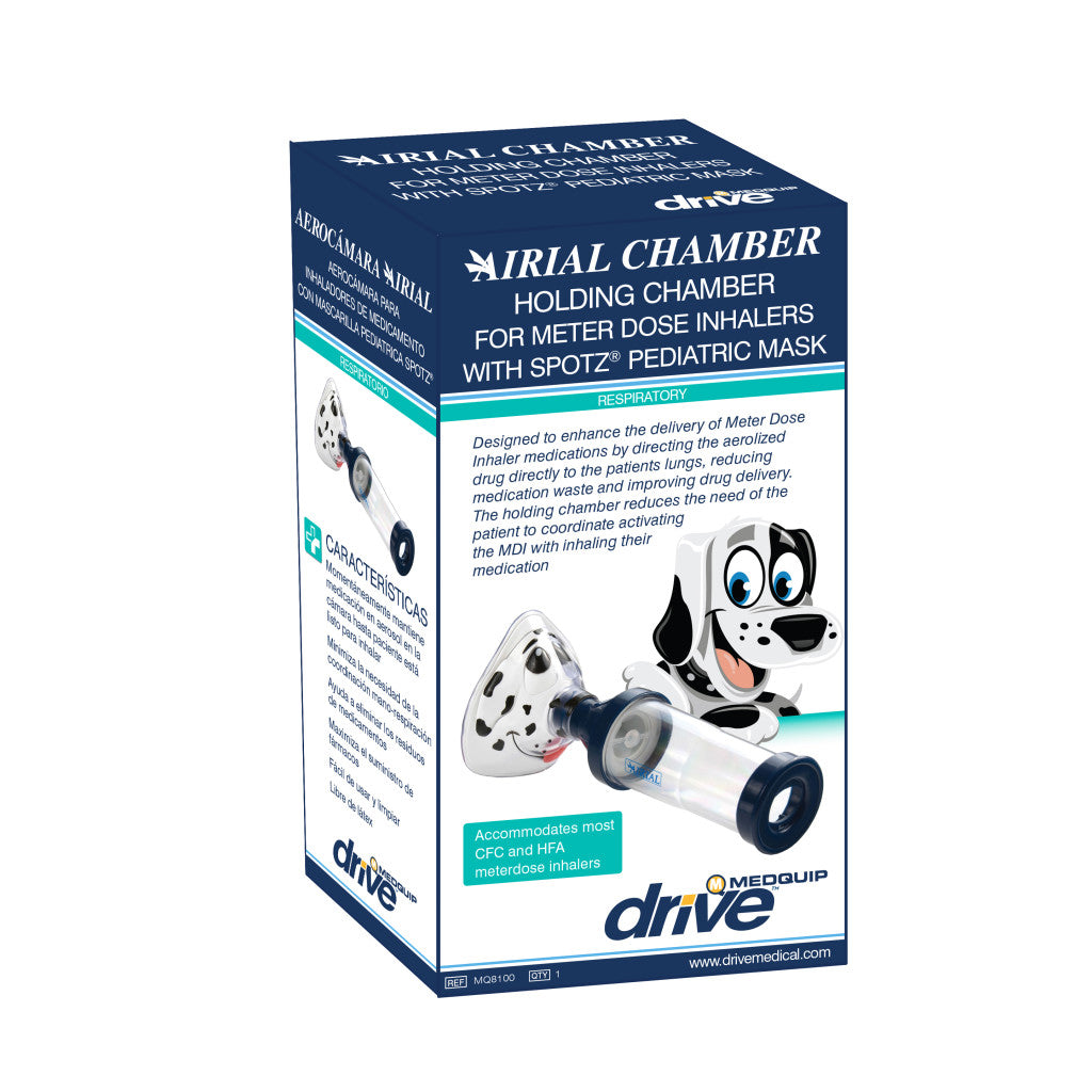 Airial Spotz® the Dog Mask with Meter Dose Inhaler Chamber -BeHope