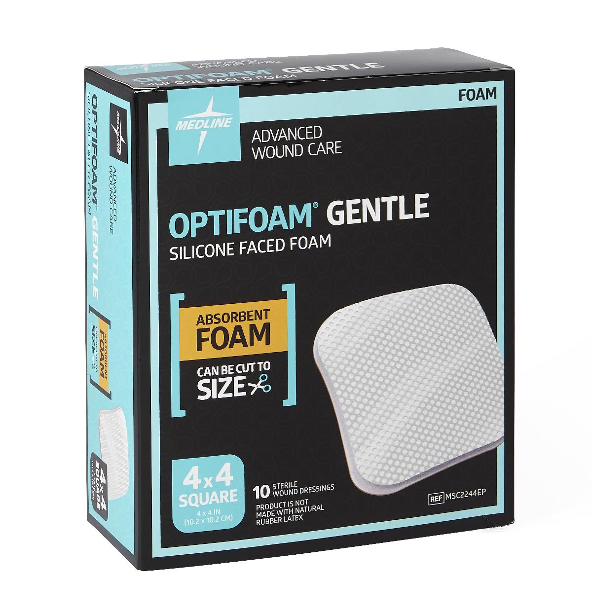 Optifoam Gentle Non-Bordered Silicone-Faced Foam Wound Dressings
