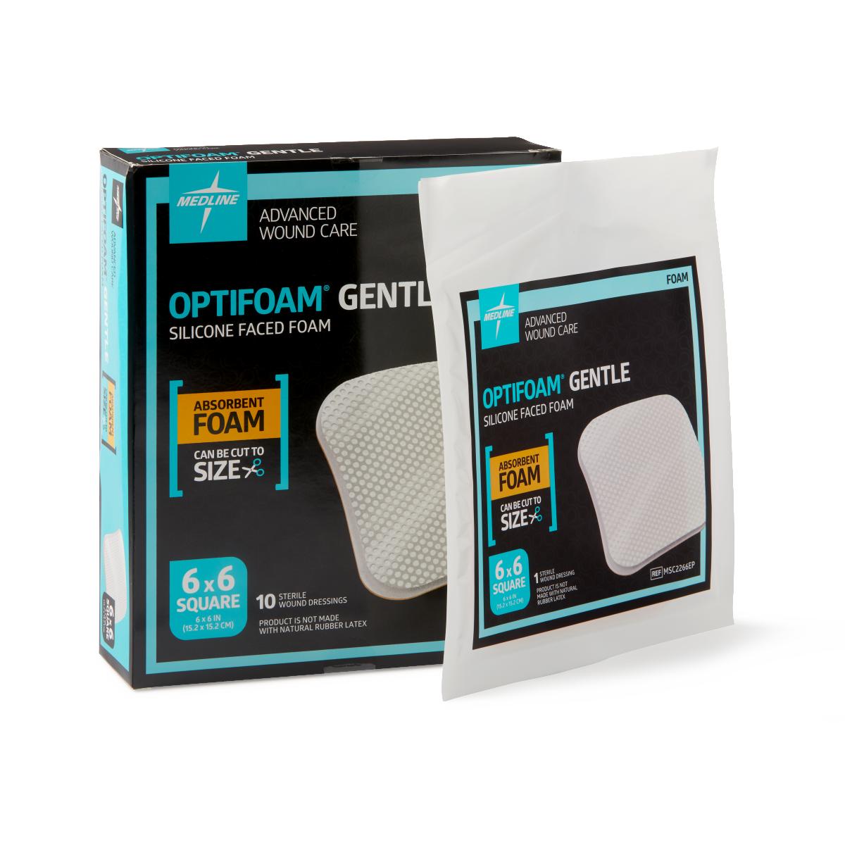 Optifoam Gentle Non-Bordered Silicone-Faced Foam Wound Dressings