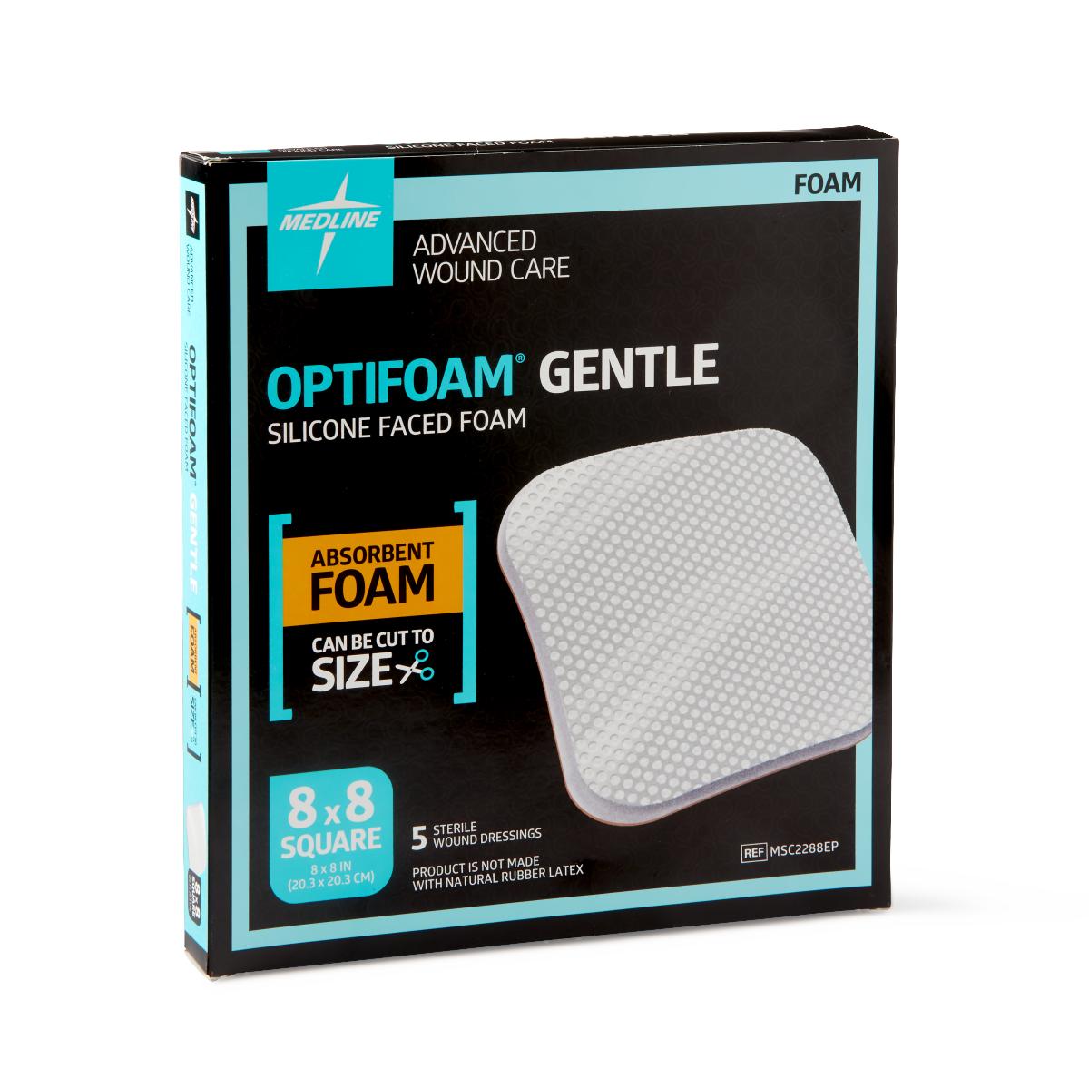 Optifoam Gentle Non-Bordered Silicone-Faced Foam Wound Dressings