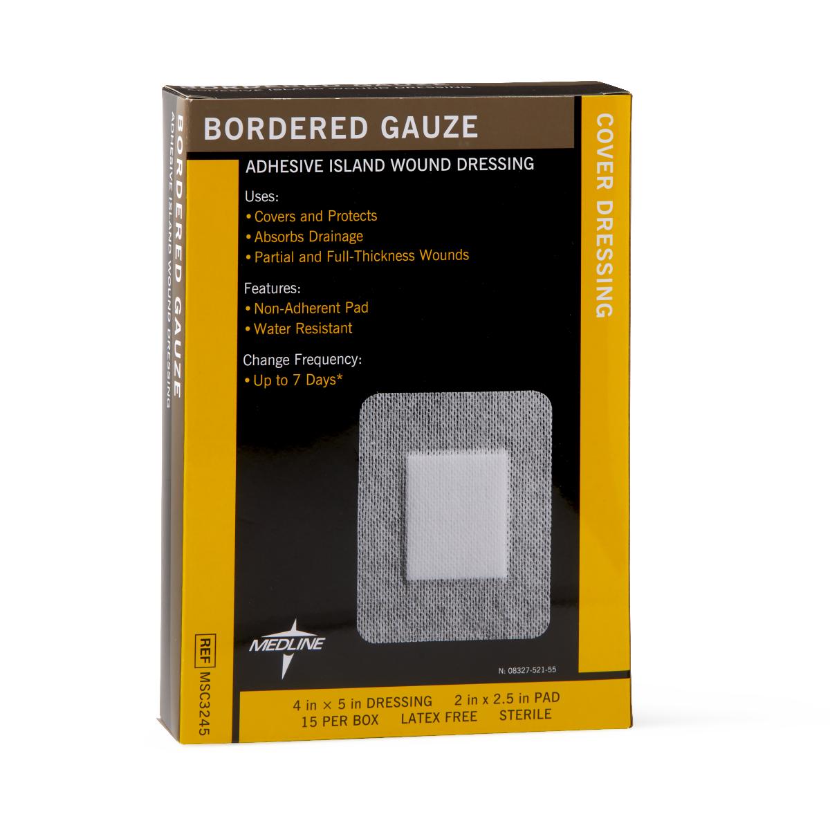 Medline Bordered Gauze Adhesive Island Wound Dressings - BeHope
