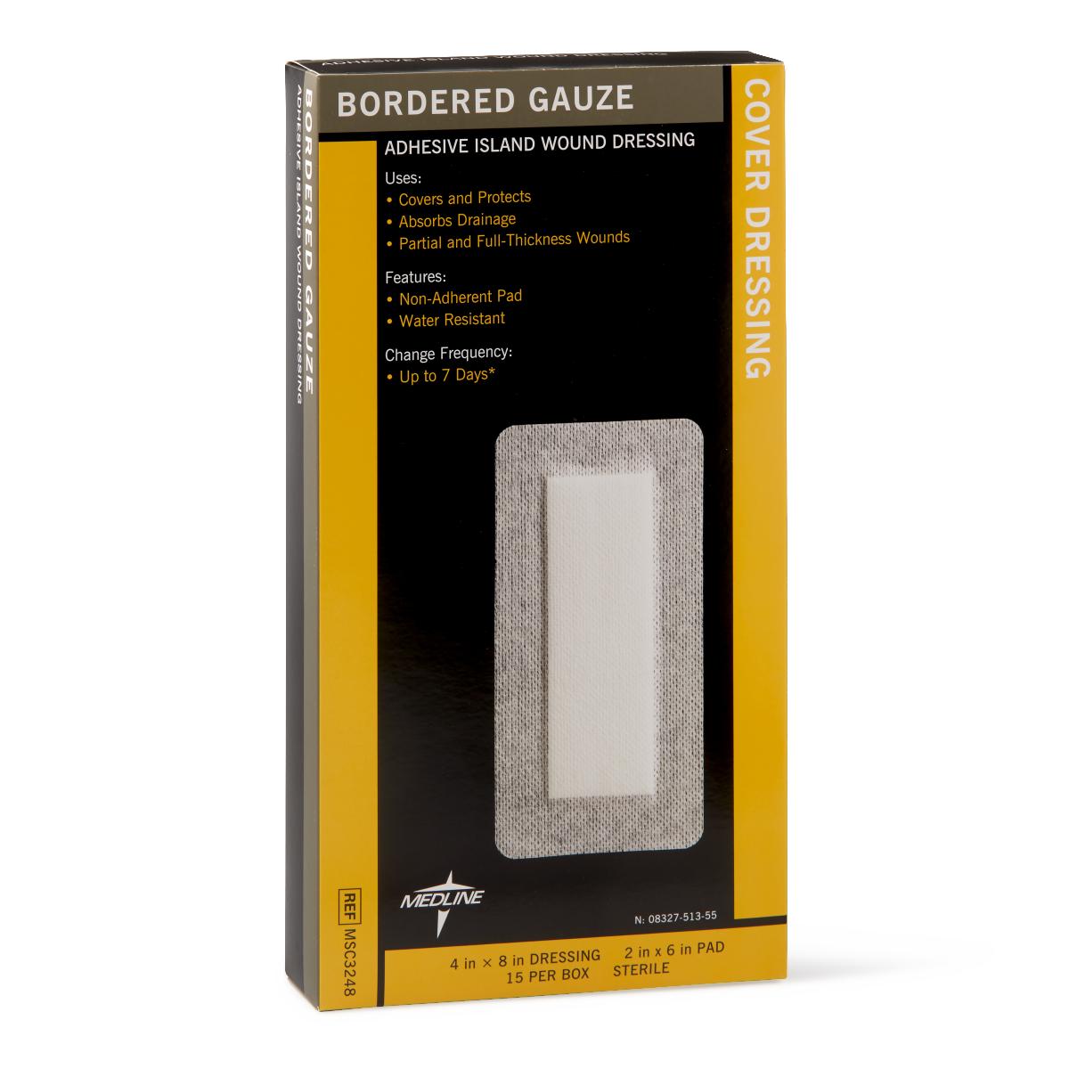 Medline Bordered Gauze Adhesive Island Wound Dressings - BeHope