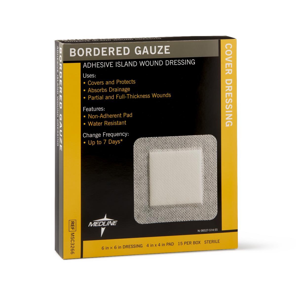 Medline Bordered Gauze Adhesive Island Wound Dressings - BeHope