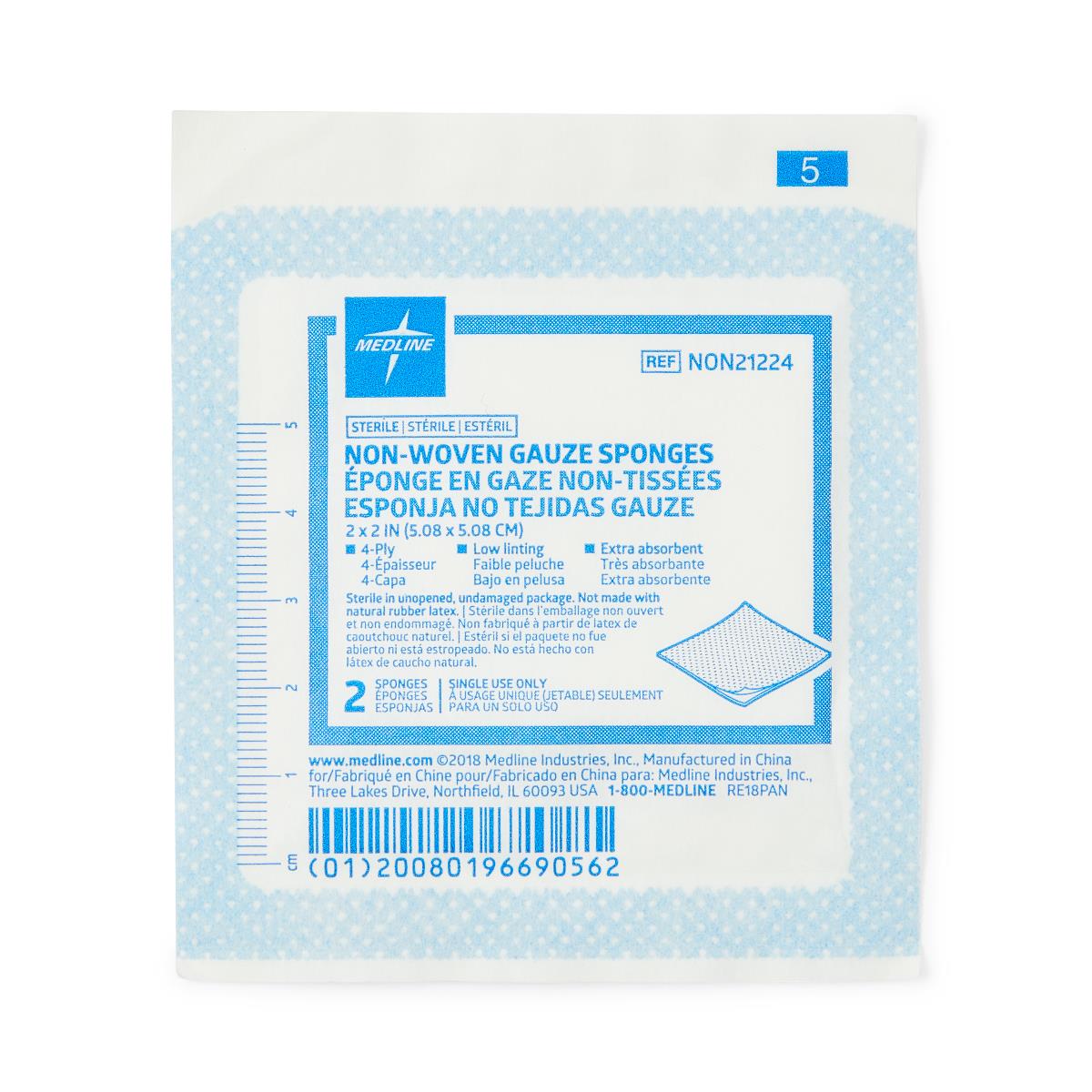 Medline Standard Sterile Nonwoven Gauze Sponges - BeHope
