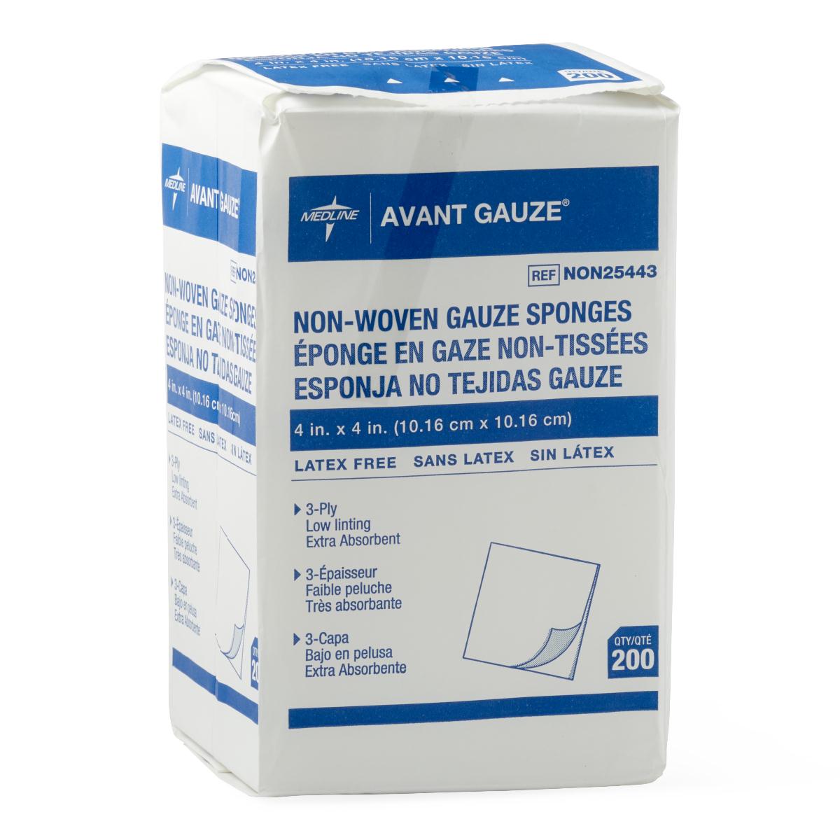 Medline Standard Nonsterile Nonwoven Gauze Sponges