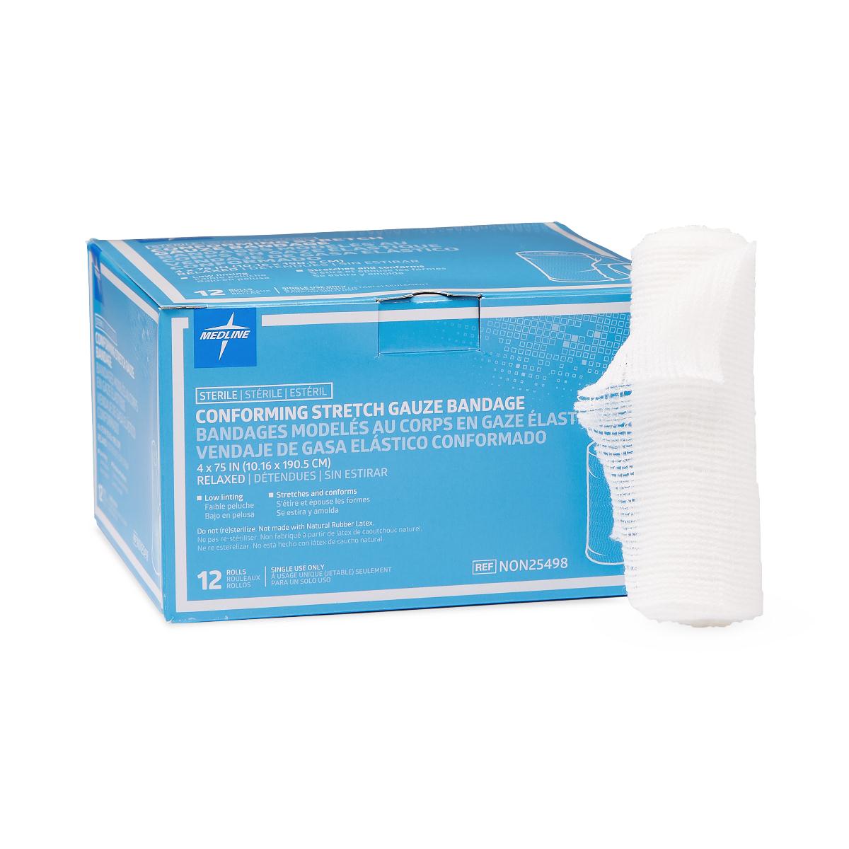 Medline Sterile Conforming Stretch Gauze Bandages - BeHope