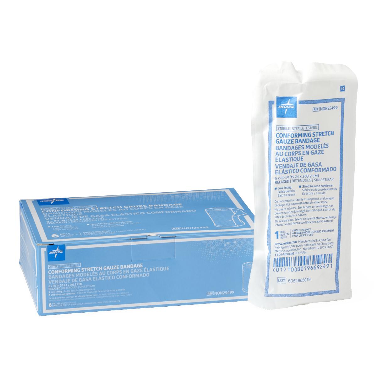 Medline Sterile Conforming Stretch Gauze Bandages - BeHope