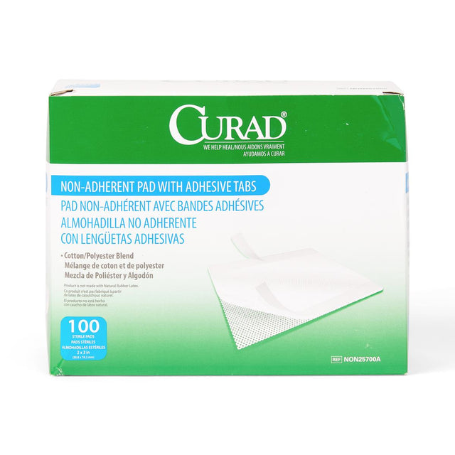 Curad Sterile Nonadherent Pads With Adhesive Tabs - BeHope