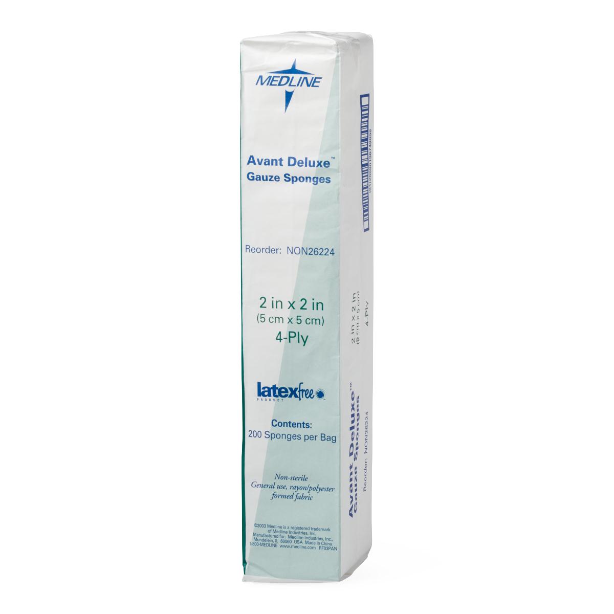 Medline Deluxe Nonsterile Nonwoven Gauze Sponges