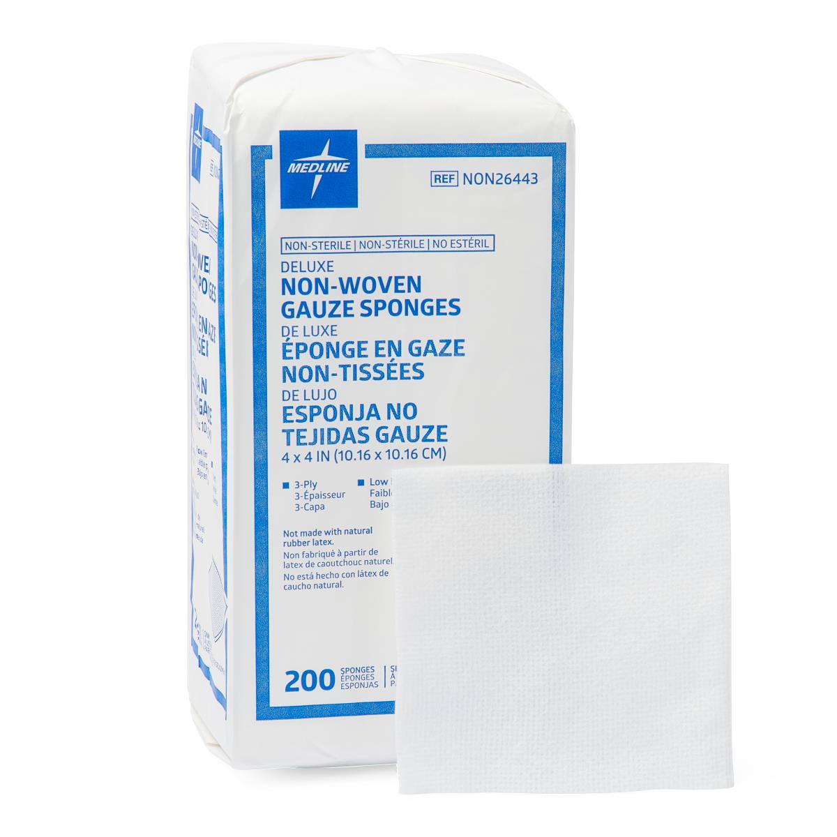 Medline Deluxe Nonsterile Nonwoven Gauze Sponges - BeHope