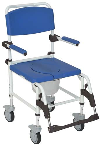 Shower / Commode Rehab Chair Aluminum W/locking Rear Cstrs - BeHope