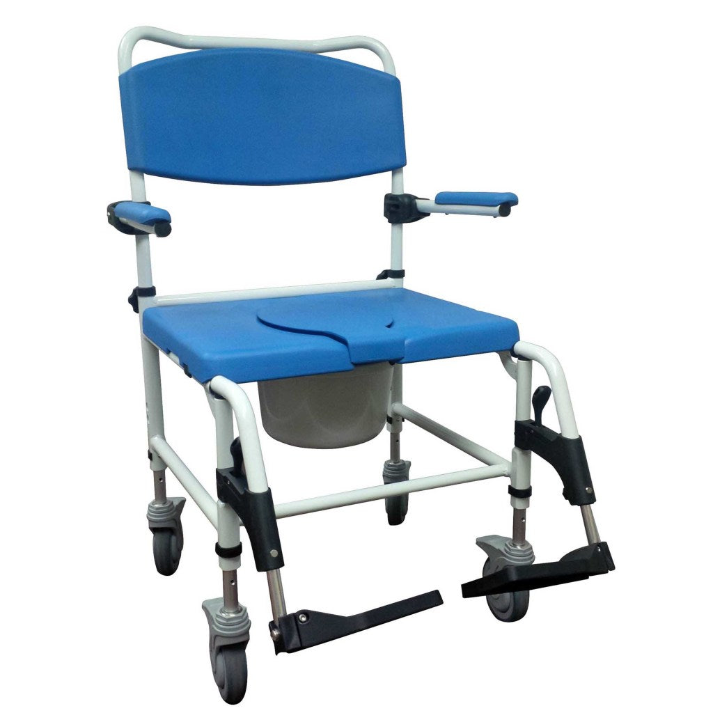 Bariatric Aluminum Rehab Shower Commode Chair -BeHope