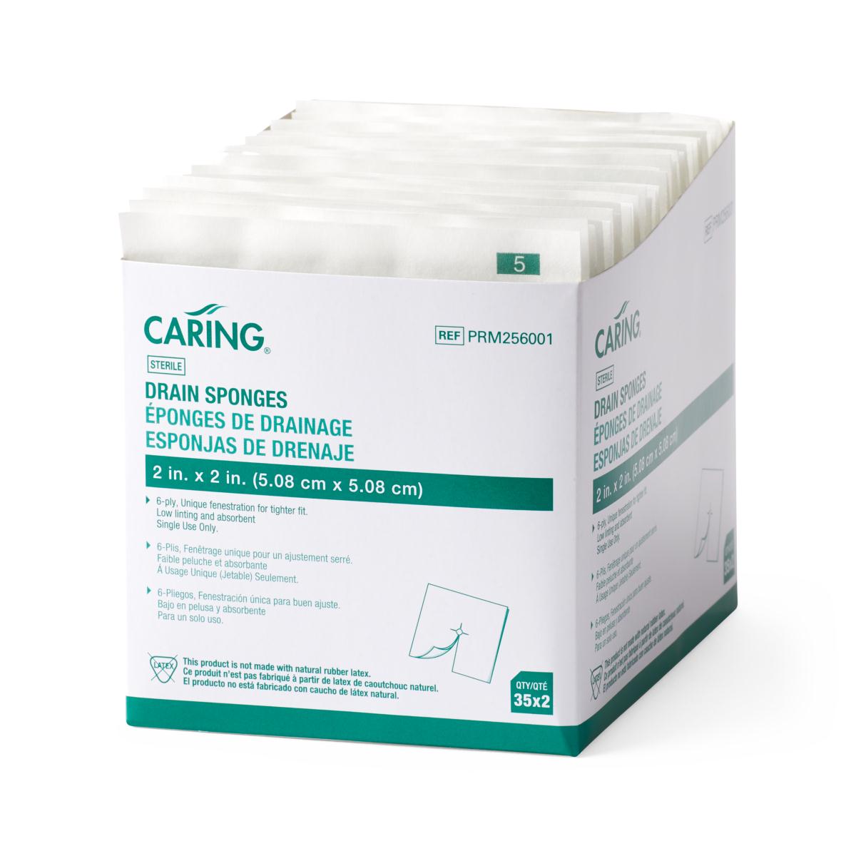 Medline Sterile Nonwoven Gauze Drain Sponges