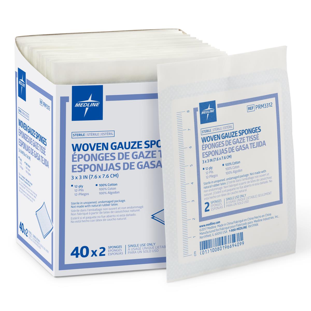 Medline Sterile Woven Gauze Sponges